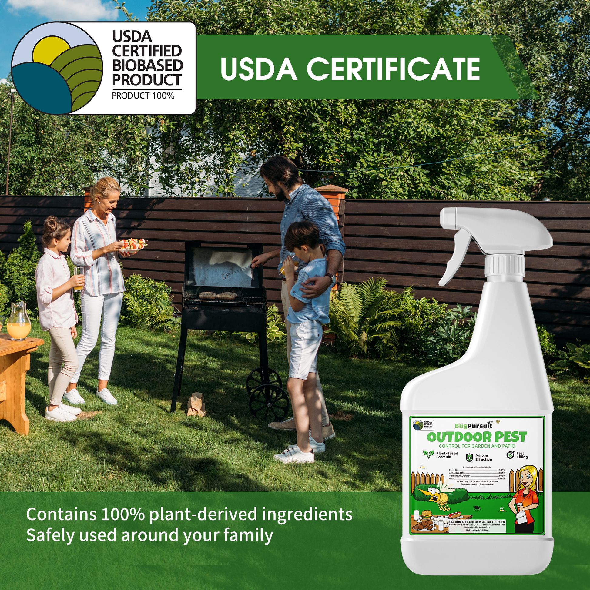 BugPursuit, Instant Natural Indoor Pest Control Spray, Carpet Beetle Killer, Fly Repellent, and Many More. USDA Biobased Certified, Plant Based